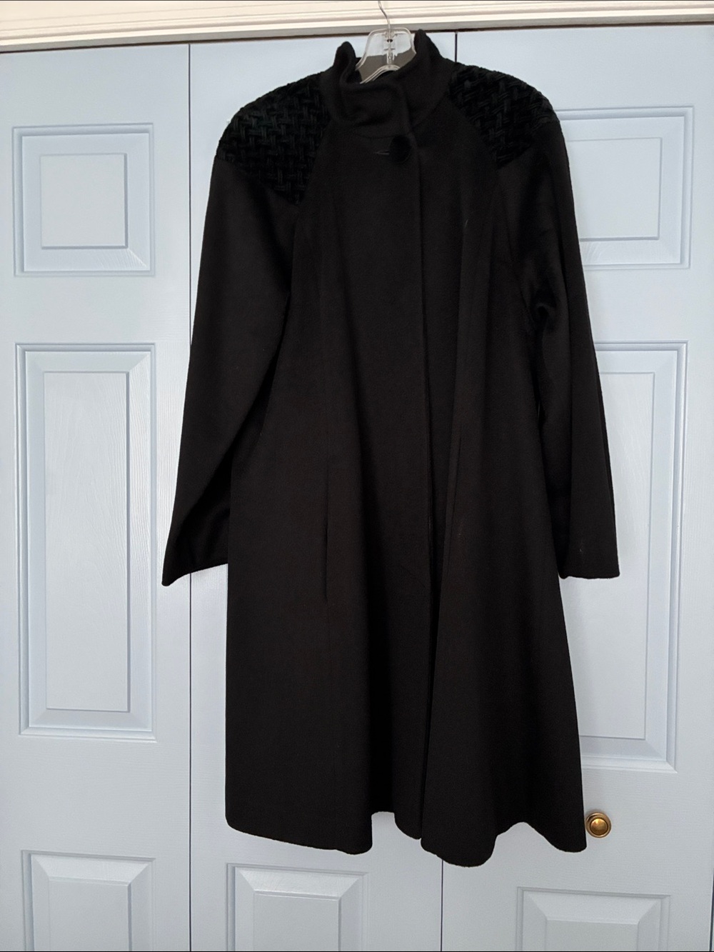 Black Women's Wool-Blend Coat
